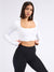 Long Sleeve Butter Crop - White Image 0