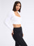 Long Sleeve Butter Crop - White Image 2