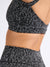 Catalina Jacquard Sports Bra - Black Bossy Image 3