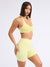 Halter Seamless Sports Bra - Afterglow Yellow Image 5