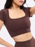 Butter Crop Top - Journey Dark Brown Image 0