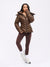 Waist Taper Puffer Jacket - Dark Brown Image 2