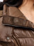 Waist Taper Puffer Jacket - Dark Brown Image 4