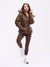 Waist Taper Puffer Jacket - Dark Brown Image 7