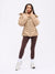 Waist Taper Puffer Jacket - Beige Image 6