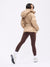 Waist Taper Puffer Jacket - Beige Image 8