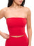 Butter Bandeau Crop - Lipstick Red Image 3