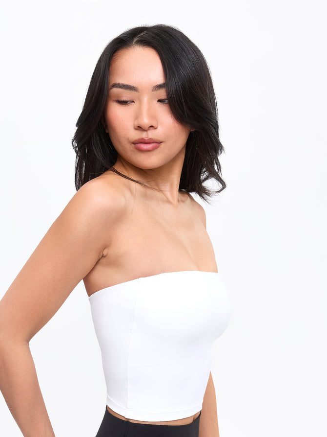 Butter Bandeau Crop - White Image 5