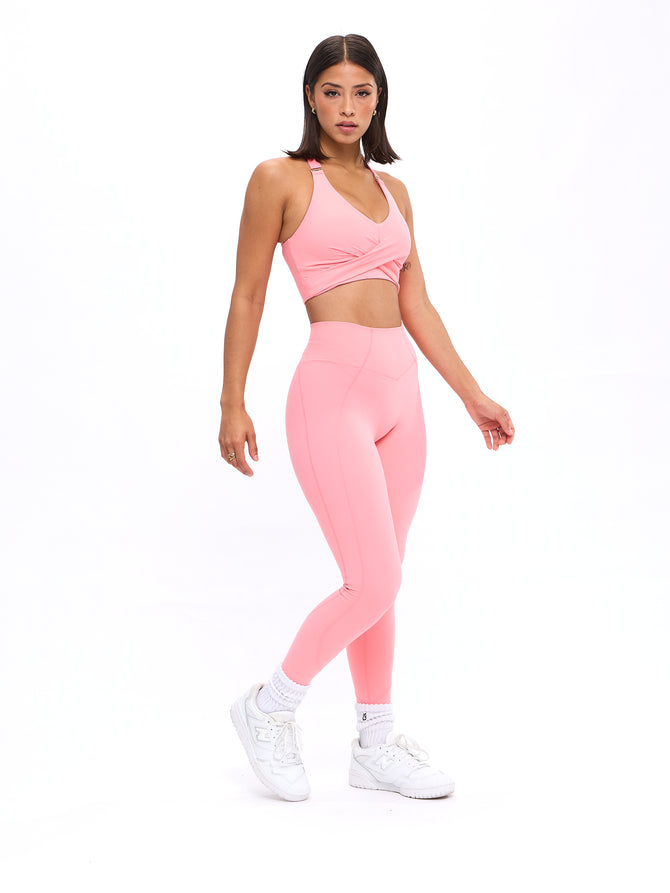 Candy Wrap Sports Bra - Guava Image 4