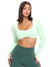 Long Sleeve Curve Crop - Honeydew Image 4