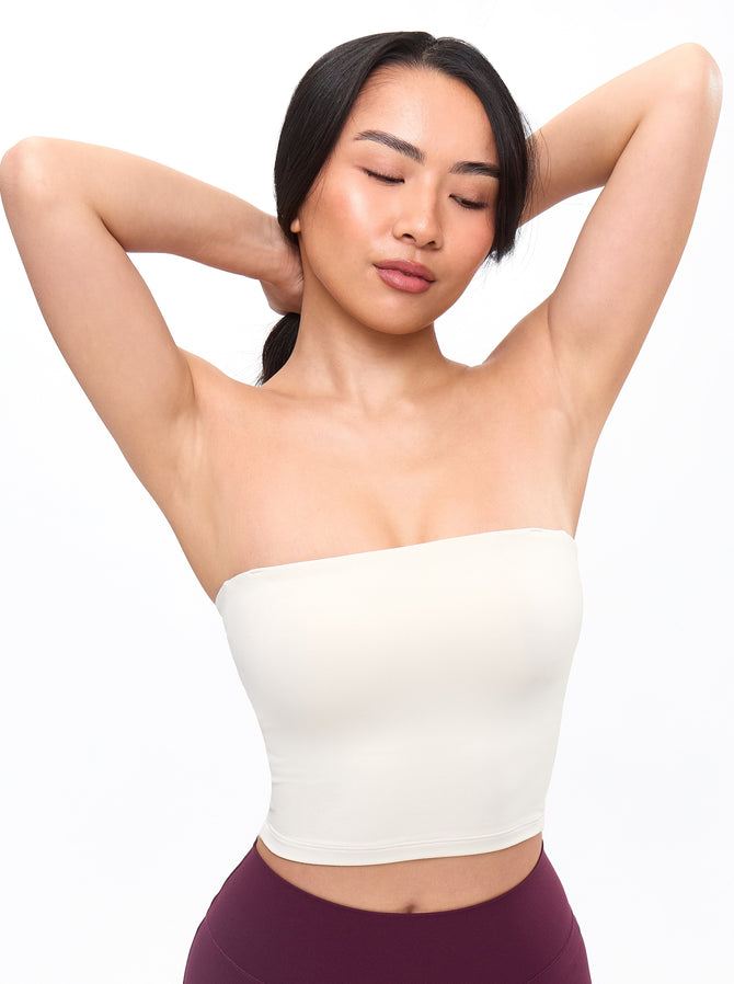 Butter Bandeau Crop - Bone Image 0