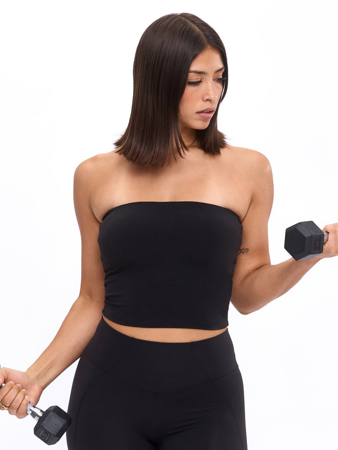 Butter Bandeau Crop - Onyx Black Image 3