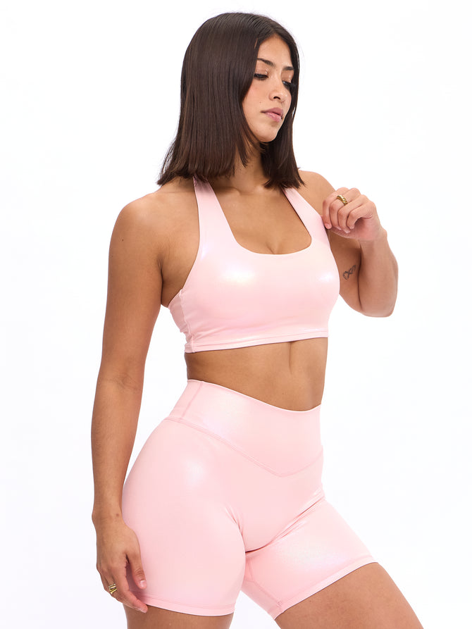 Revolution Halter Crop V2 - Pink Holographic Image 4