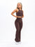 Ribbed Seamless Tank - Journey Dark Brown Image 3