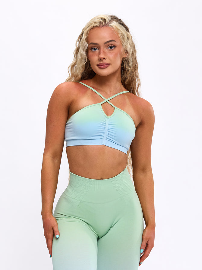 Buffbunny Juicy Wonder Seamless Sports Bra Honeydew Ombre XXS