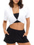 Slouchy Twist Crop - White Image 0