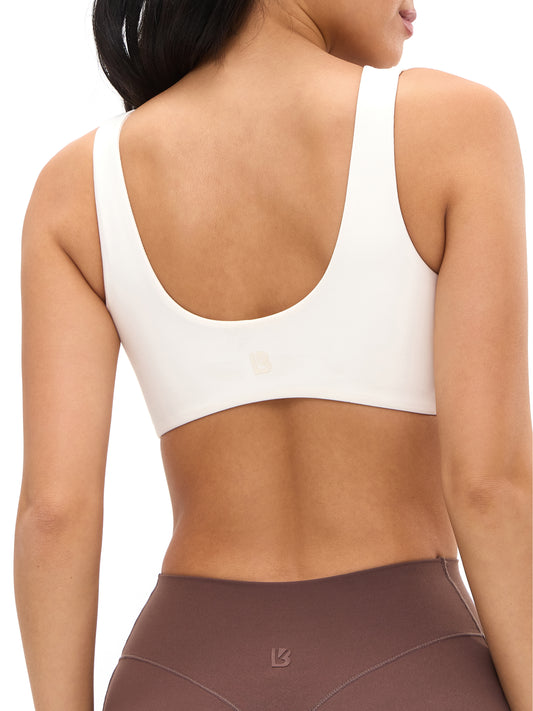 Double Dip Butter Sports Bra - Ivory