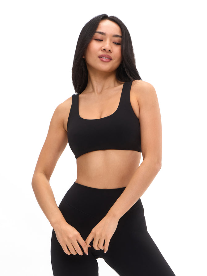 Double Dip Butter Sports Bra - Onyx Black Image 0