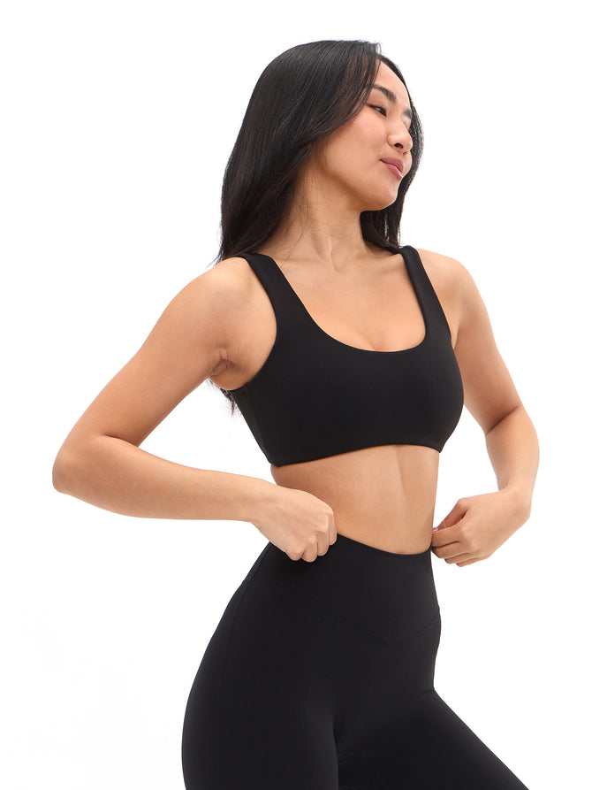 Double Dip Butter Sports Bra - Onyx Black Image 1