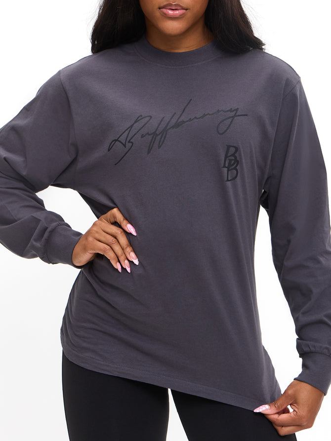 BB Long Sleeve Tee - Charcoal Image 3