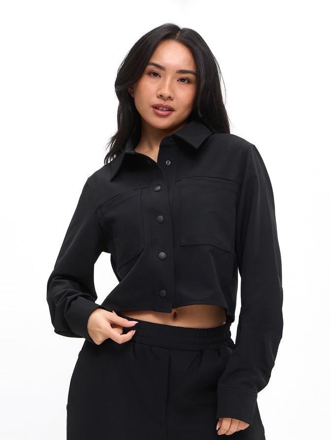 Snap Crop Jacket - Onyx Black Image 3