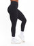 Ribbed Cross Waist Legging - Onyx Black Image 2