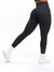 Ribbed Cross Waist Legging - Onyx Black Image 1