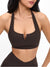 Ribbed Notch Sports Bra - Cold Brew Image 0