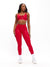 Moto Pocket Legging - Red Hot Patent Image 1