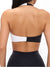 Poshknit Twist Halter Sports Bra - Black / White Image 1