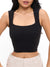 Butter Square Neck Crop - Onyx Black Image 0