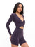 Poshknit Wrap Bodysuit - Purple Shadow Image 4