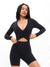 Poshknit Wrap Bodysuit - Onyx Black Image 5