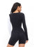 Poshknit Wrap Bodysuit - Black / White Image 3