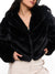 Cruellafree Faux Fur Coat - Black Image 4