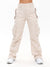 Curvy Stretch Cargo Pant - Bone Image 4