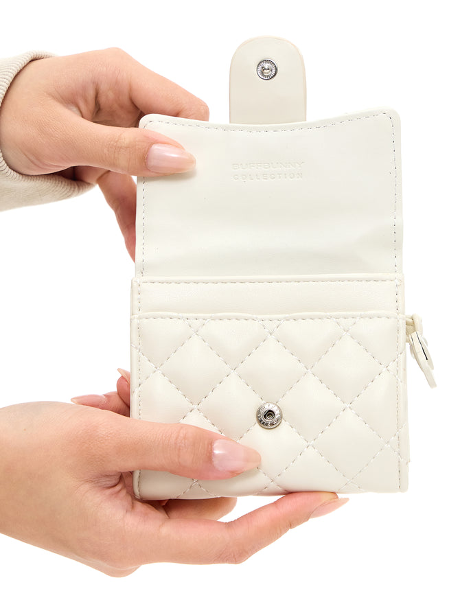 Quilted Wallet - Bone Image 1