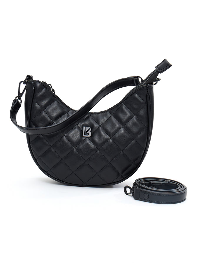 Quilted Crossbody Purse - Onyx Black Image 3