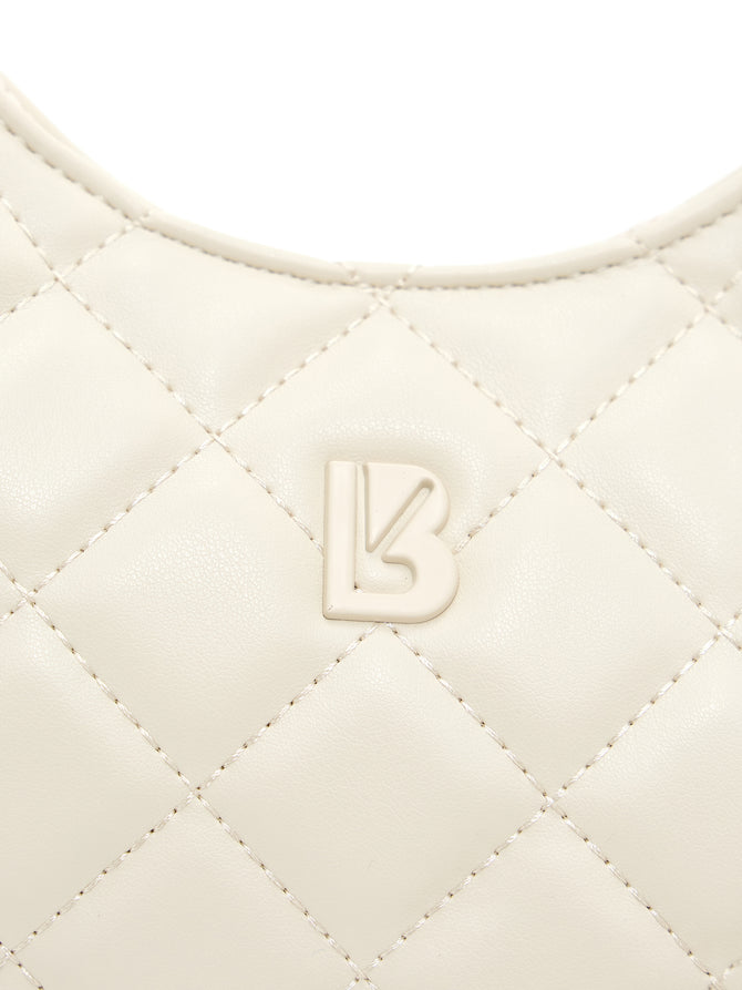 Quilted Crossbody Purse - Bone Image 4