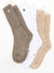 3 Pack Scrunch Socks - Multi Oat Milk Image 0