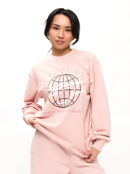 Lifting Club Long Sleeve Tee - Strawberry Milk