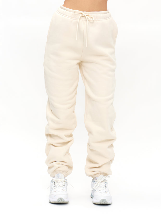 Plush Fleece Jogger - Oat Milk Image 3