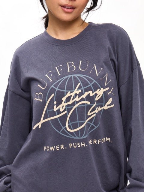 Lifting Club Long Sleeve Tee - Blue Steel