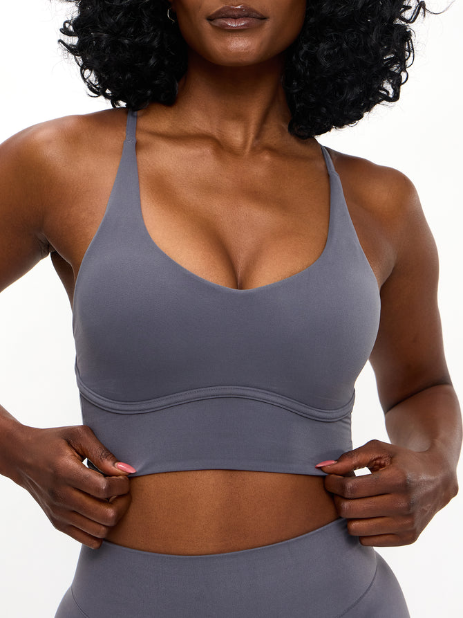 Poshknit Sports Bra - Blue Steel Image 1