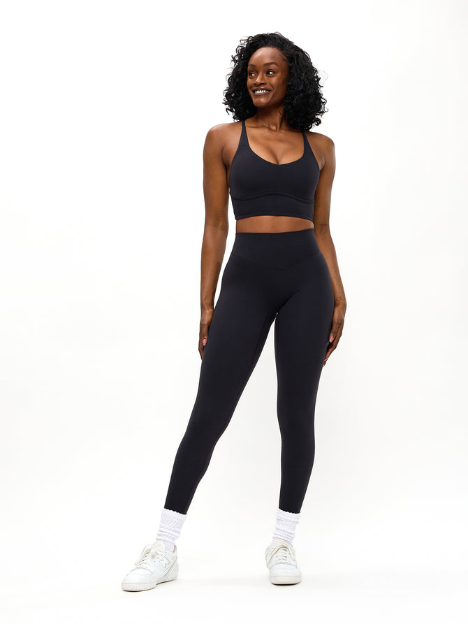 Poshknit V Scrunch Legging - Onyx Black Image 2