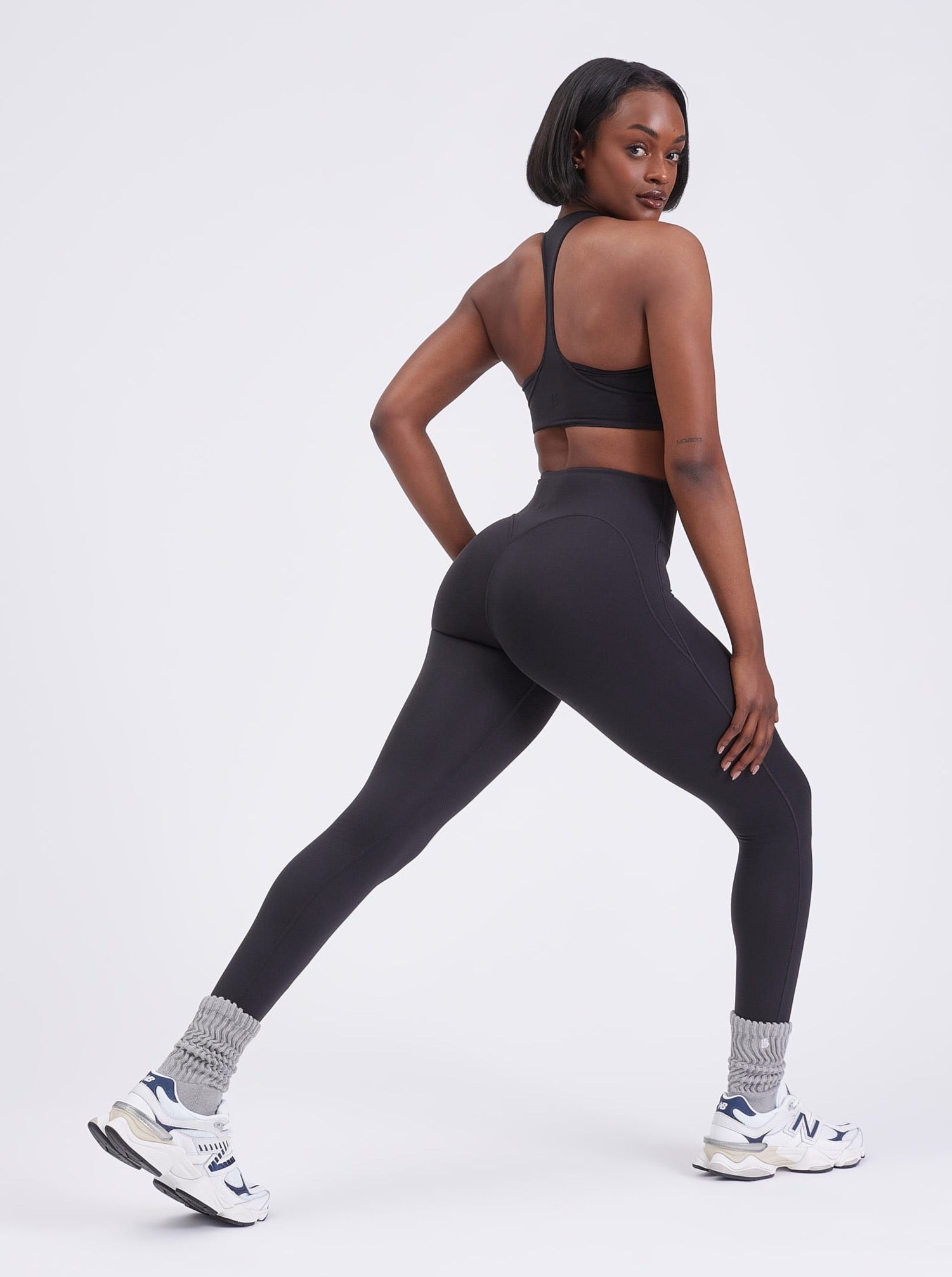 Long black yoga pants online