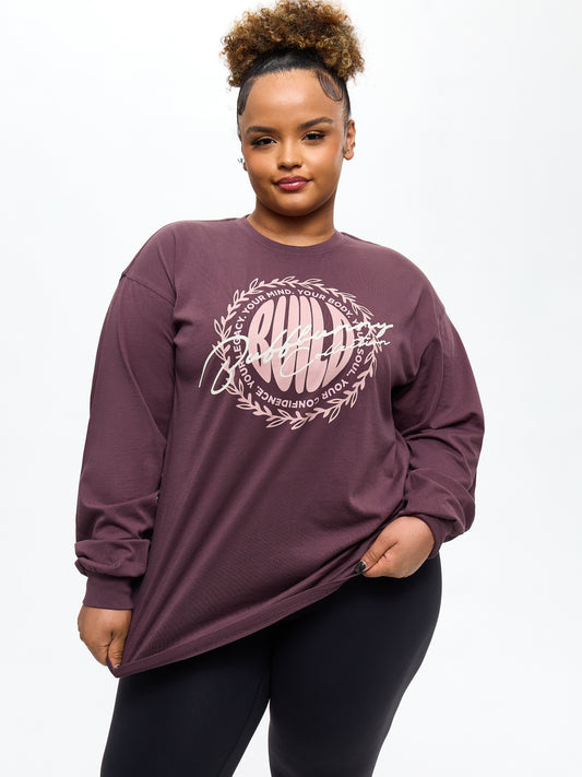 Build Long Sleeve Tee - Smoked Cherry