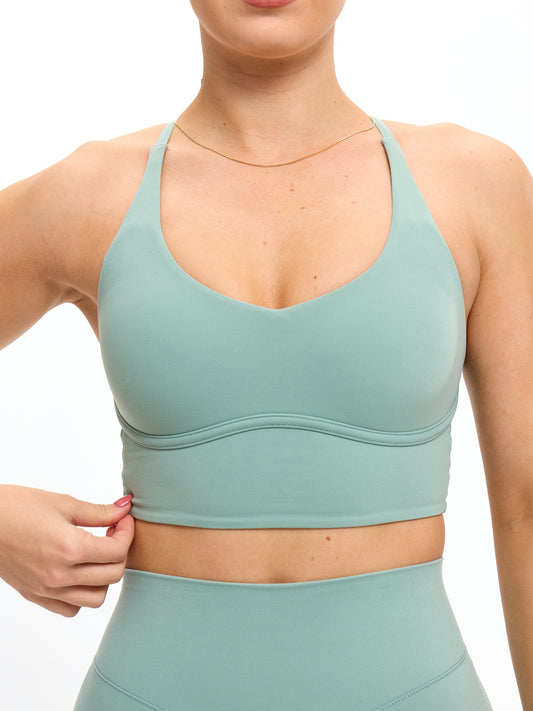 Poshknit Sports Bra - Arctic Moss