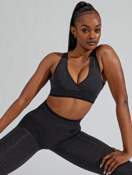Cut Out Contrast Binding Sports Bra – MYGOWN