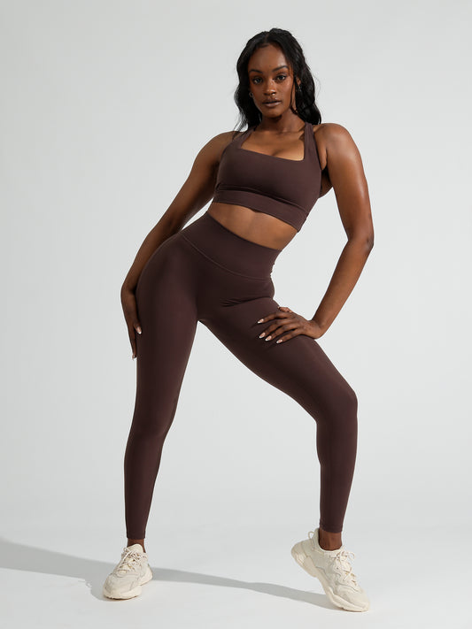 Frauen Seamless Sports Gym Fitness Set Yoga Wear Kleidung Workout BH  Leggings